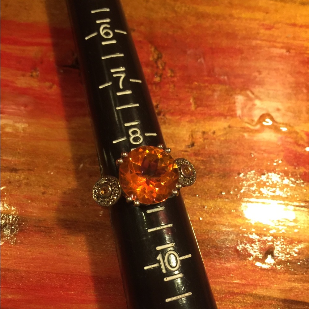 Sunshine Topaz with Tangerine Accents Ring